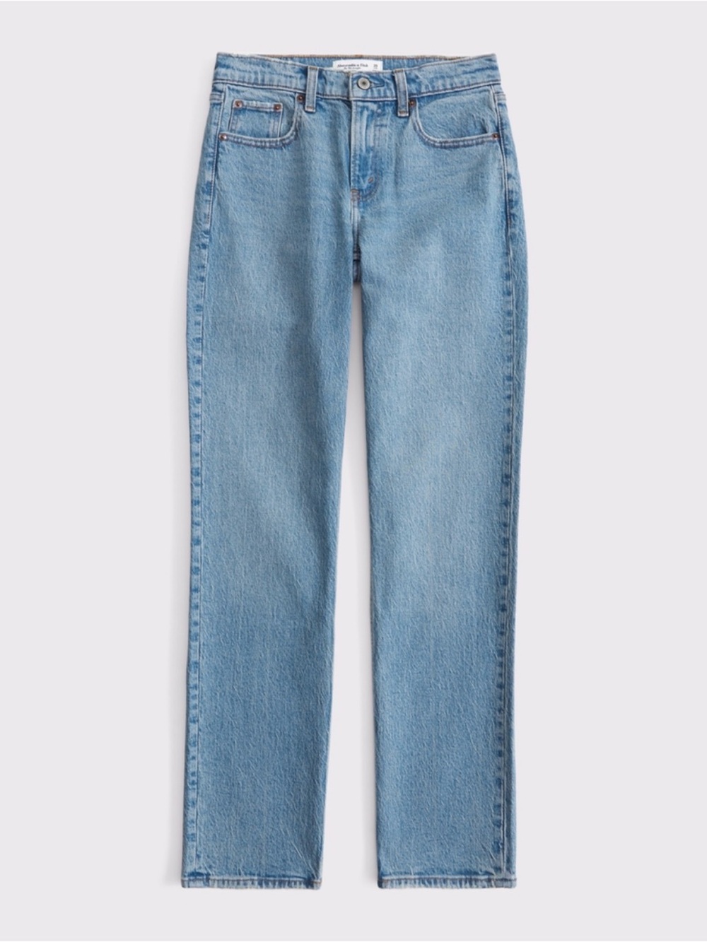 Abercrombie & Fitch Women's Straight Leg Jeans - MED BLUE SZ 10 L